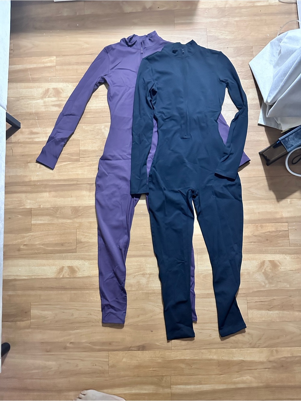 Purple and Black Jumpsuits – Size Medium (M)